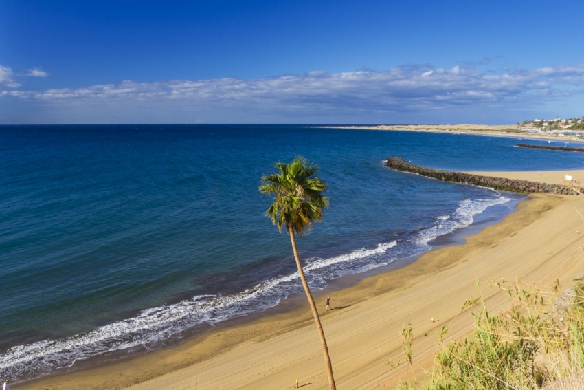 El Cochino and Playa del Ingl&eacute;s beaches 